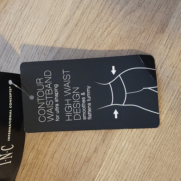 INC International Concepts Leggings Intimates Moto Leg Small Black NEW - Picture 4 of 8